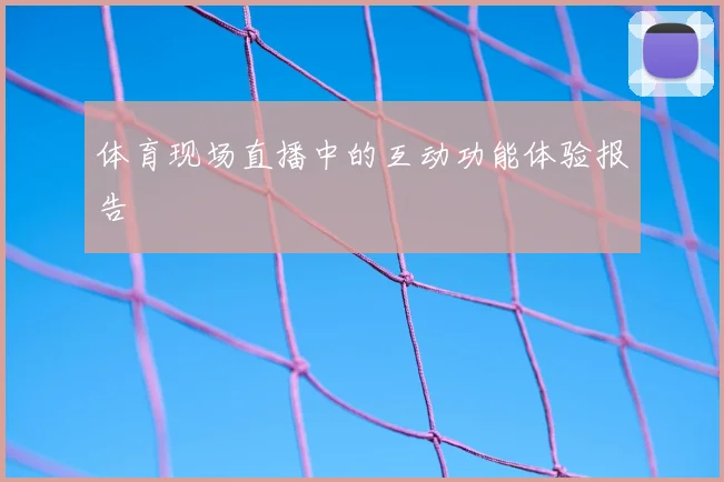 体育现场直播中的互动功能体验报告