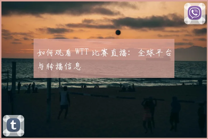 如何观看 WTT 比赛直播:全球平台与转播信息